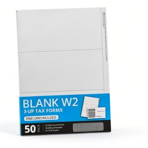 Blue Summit Supplies 3‑Up W2 Tax Forms 2025 50 Forms & Envelopes-0