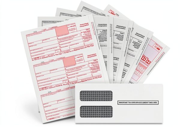 FENTASY 1099 NEC Forms 2025 Bundle 25 Vendor Paper Tax Forms-0