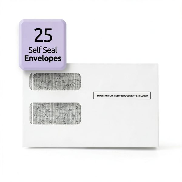 NextDayLabels 2025 1099-MISC Forms 25 Forms + 25 Self-Seal Envelopes-5
