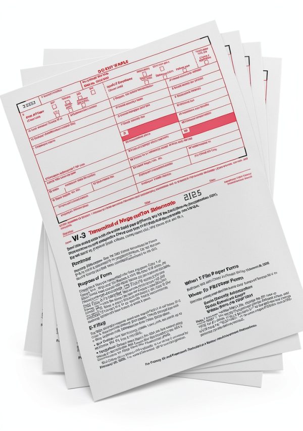 Blissur W-3 Forms 2025 Transmittal – 10 Sheet Pack, 20lb Bond-3