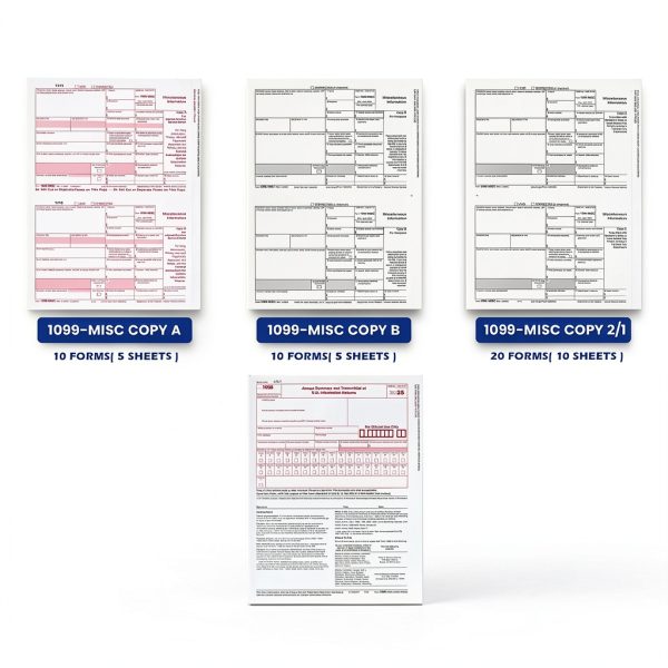 1099 MISC Tax Forms Dutymark 10-Pack Premium Value Set for 2025-1