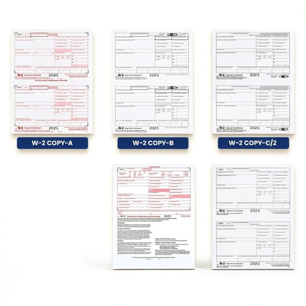 Dutymark W2 Tax Forms 2025 6-Part Laser Set - 25 Employee Value Pack-1