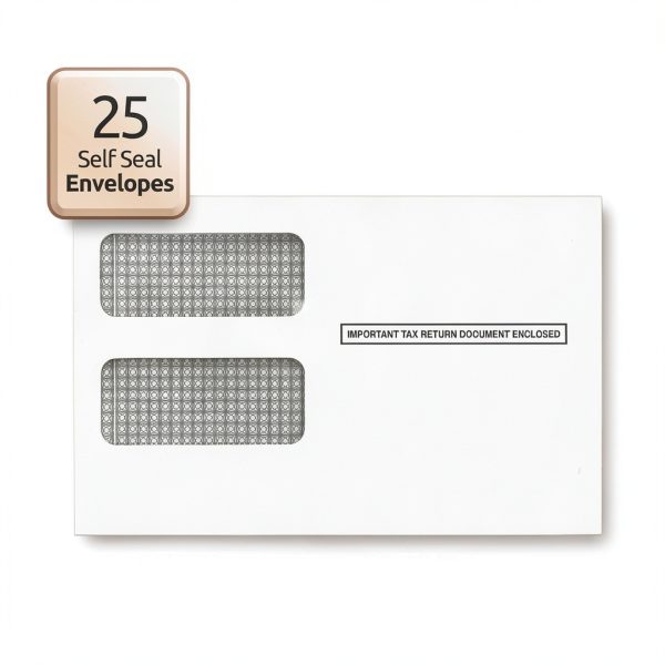 NextDayLabels W-2 Tax Form Kit 25 Sets with Self-Sealing Envelopes-6