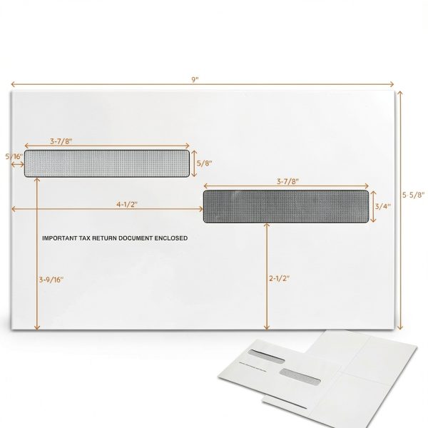 2025 W-2 Forms 4-Up 100 Forms + 100 Envelopes Blue Summit Supplies-2