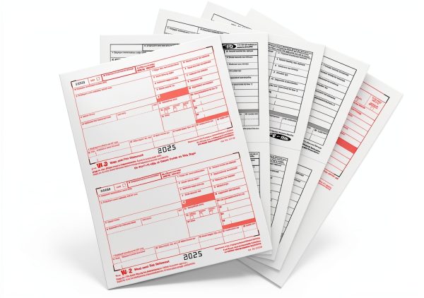 W2 Forms 2025 Bundle by FENTASY 6‑Part Tax Form Pack for 25 Employees-0