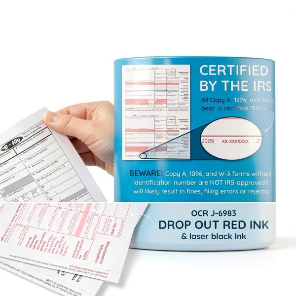 Blue Summit Supplies 2025 4up Blank W2 Tax Forms Paper 100 Sheet Pack-2