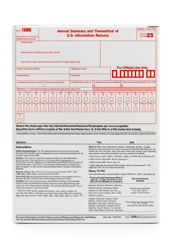 FENTASY 1099 NEC Forms 2025 Bundle 25 Vendor Paper Tax Forms-4