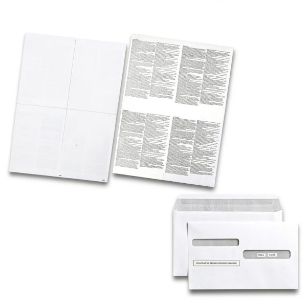 Dutymark 4-Up W-2 Blank Tax Forms 25 Pack 8.5 x 11 Paper Perforated-1