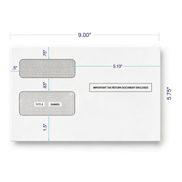 Self Seal Envelopes 50 Pack White 5-3/4 x 9" NextDayLabels Tax Filing-3