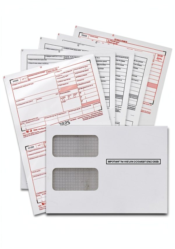 NextDayLabels W-2 Tax Form Kit 25 Sets with Self-Sealing Envelopes-0