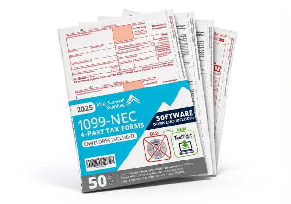 Blue Summit 1099-NEC Bundle 50 Forms with Envelopes-0