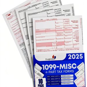 1099 MISC Tax Forms Dutymark 10-Pack Premium Value Set for 2025-0