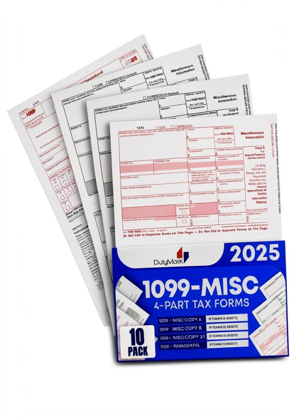 1099 MISC Tax Forms Dutymark 10-Pack Premium Value Set for 2025-0