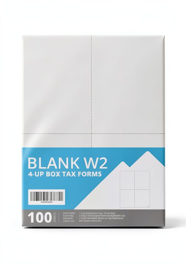 Blue Summit Supplies 2025 4up Blank W2 Tax Forms Paper 100 Sheet Pack-0