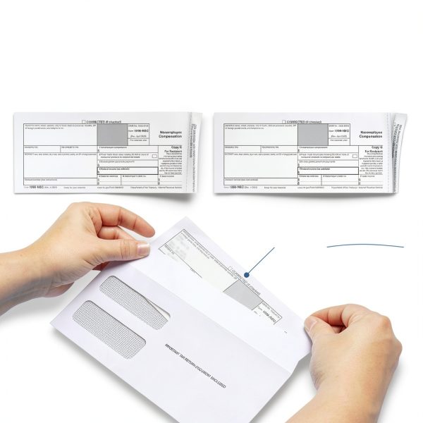 Blue Summit 1099 NEC Envelopes Small 500 Count Self-Seal Security Tint-1