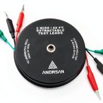 ANDRSAN 3-wire 20-ft Retractable Test Leads 18 Gauge Alligator Clips-0