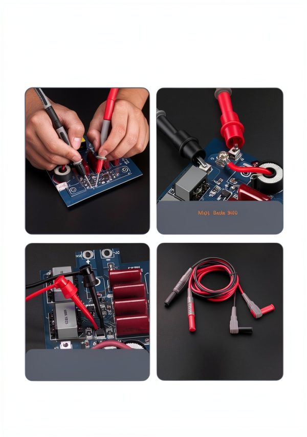 Multimeter Test Leads AstroAI 8 Piece Set Alligator Clips Mini Hooks-4