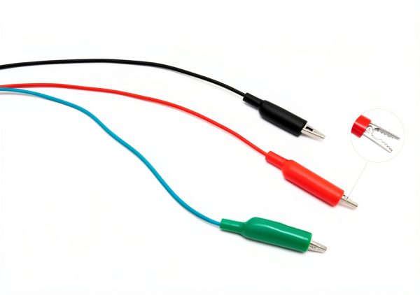 ANDRSAN 3-wire 20-ft Retractable Test Leads 18 Gauge Alligator Clips-3
