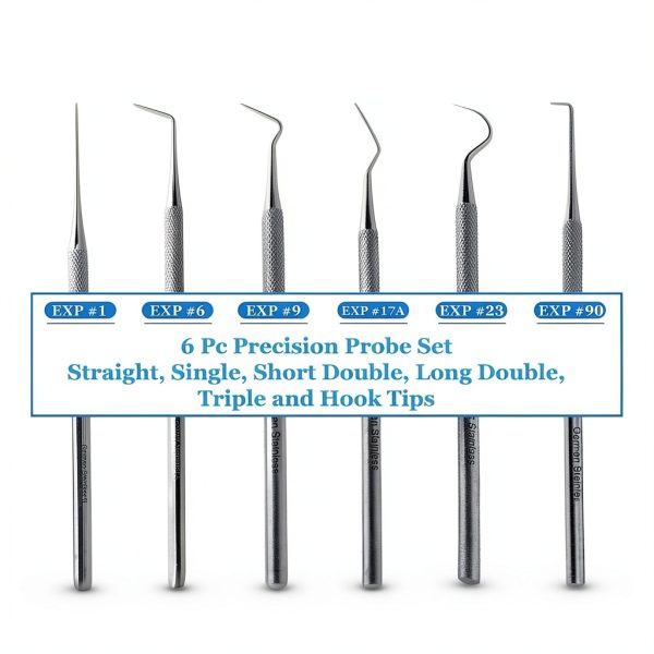 Stainless Steel Micro Probe Set 6‑Piece 5.5" A2ZSCILAB Precision-1