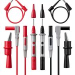 Multimeter Test Leads AstroAI 8 Piece Set Alligator Clips Mini Hooks-0