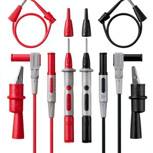 Multimeter Test Leads AstroAI 8 Piece Set Alligator Clips Mini Hooks-0