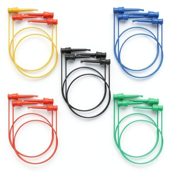 Multimeter Test Hook Clips Sumnacon 10‑Piece Leads 5 Colors 20AWG-5