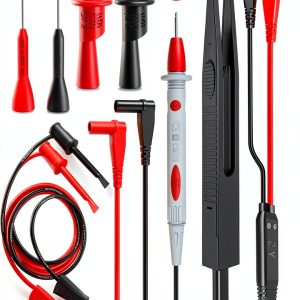 Electrical Multimeter Test Leads Set with Alligator Clips Test Hook Test Probes Lead Professional Kit 1000V 10A CAT.II-0