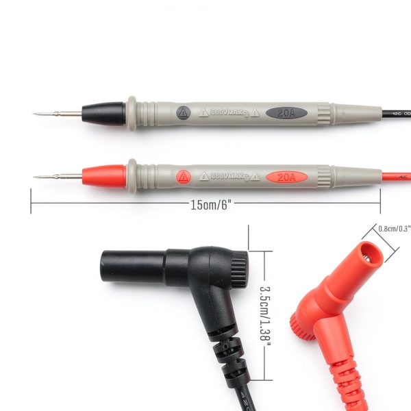 SWANLAKE Multimeter Test Probes CAT III 1000V 20A Ultra Sharp Leads-1