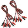 Alligator Clips 4 group 1m Test Leads by Romeda Red/Black-0