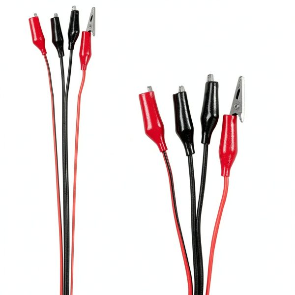 Alligator Clips 4 group 1m Test Leads by Romeda Red/Black-1